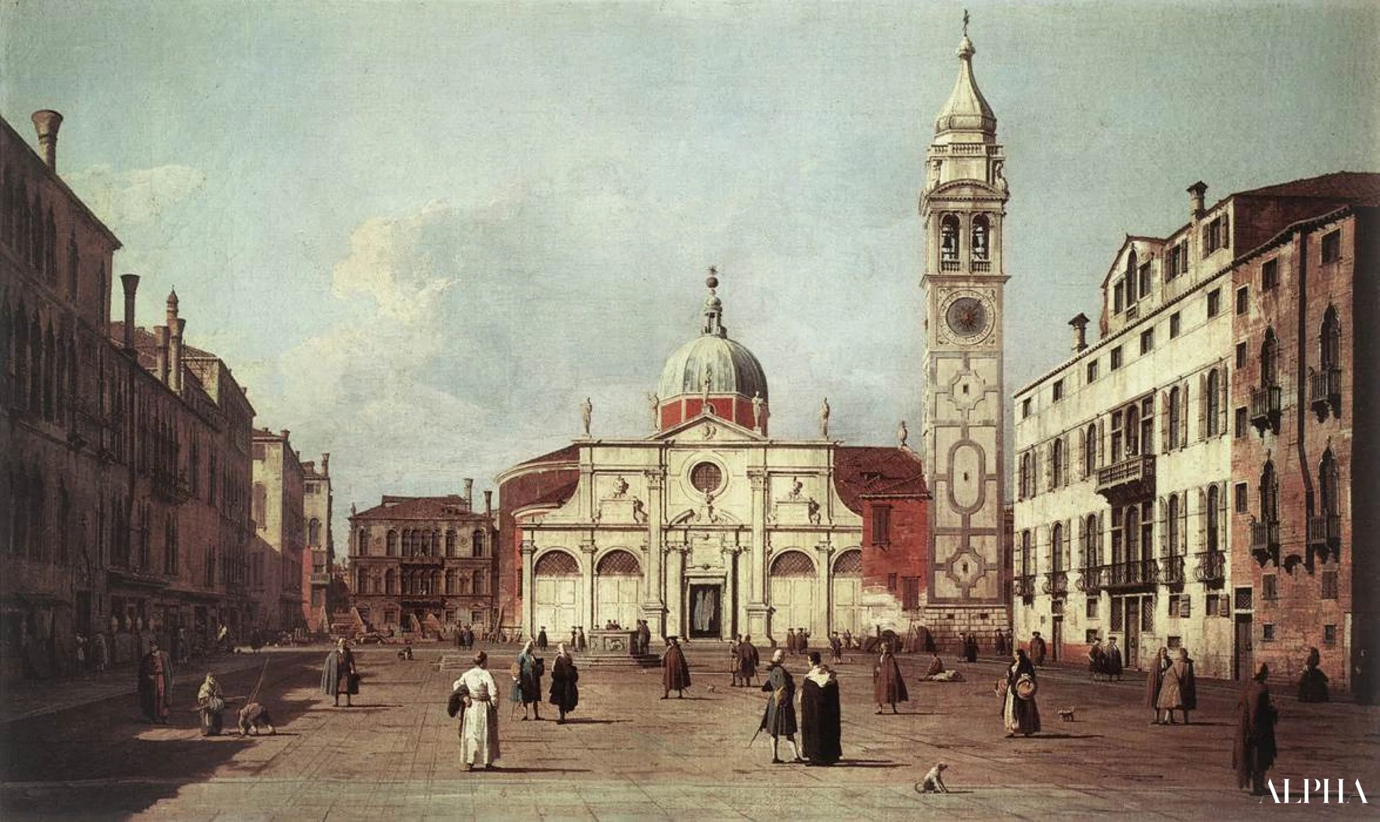 Campo Santa Marie formose - Giovanni Antonio Canal - Korkealaatuiset taulujen ja maalauksien reproduktiot