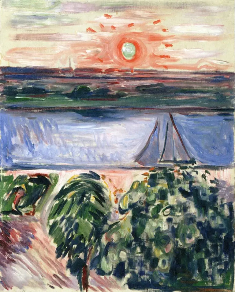 kanava auringonlaskussa - Edvard Munch