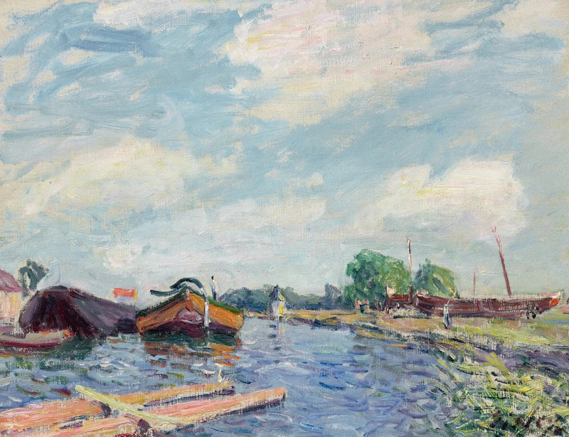 Loing-kanava Saint-Mammès'ssa - Alfred Sisley