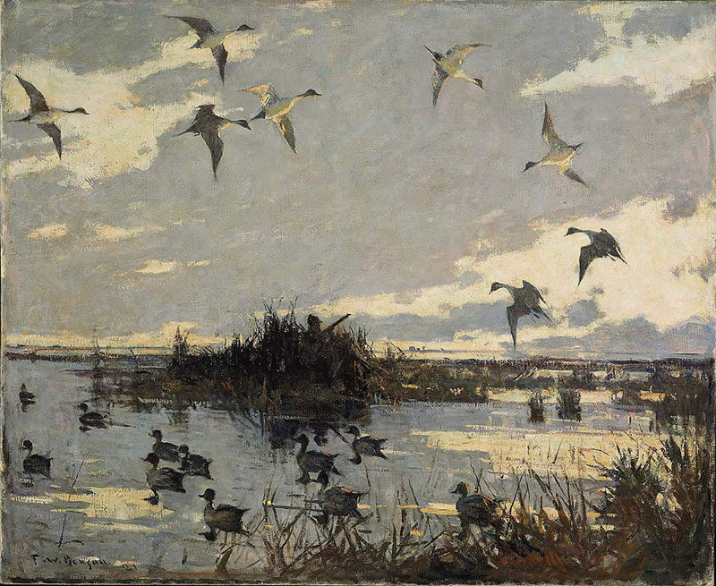 Pääskyt houkuttelevat houkutuslinnuiksi - Frank Weston Benson