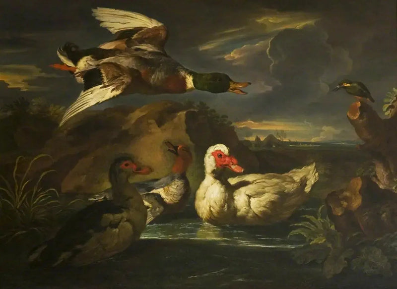 Villisiat ja kalasääski - Melchior de Hondecoeter