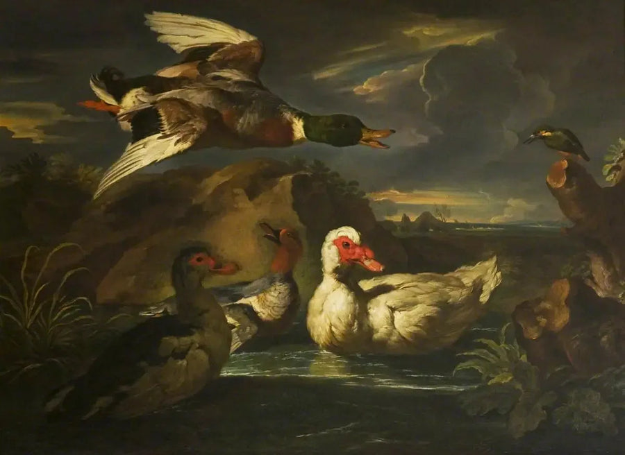 Villisiat ja kalasääski - Melchior de Hondecoeter
