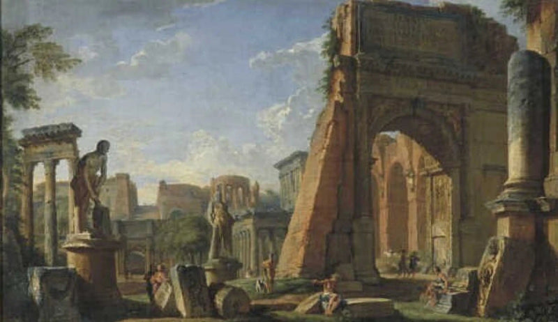 Capriccio Romanum-Forum-motiiveilla - Giovanni Paolo Panini