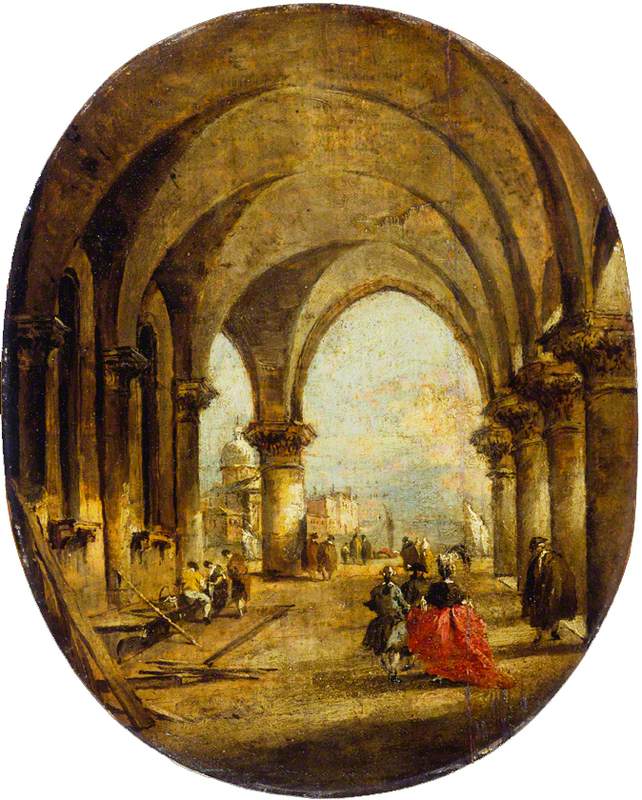 Caprice avec l'arcade du palais des Doges et San Giorgio Maggiore - Francesco Guardi