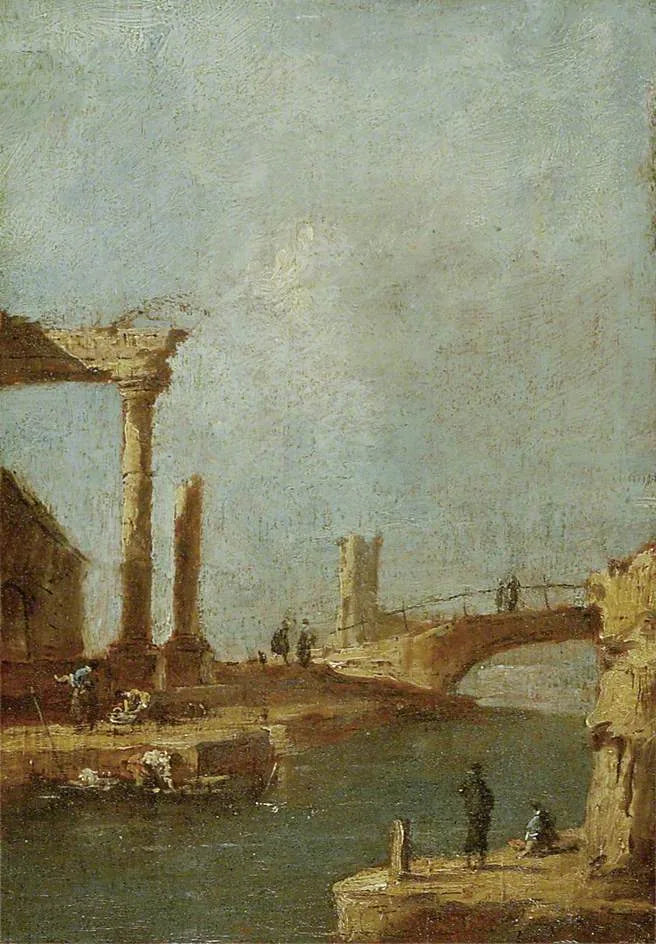 Capriccio : Rauniot ja silta - Francesco Guardi