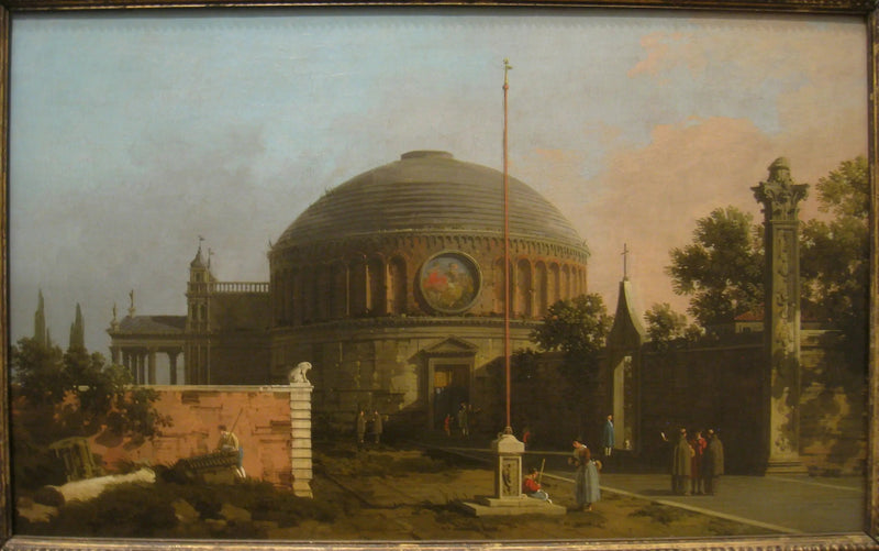 Capriccio : pyöreä kirkko kupolilla - Canaletto