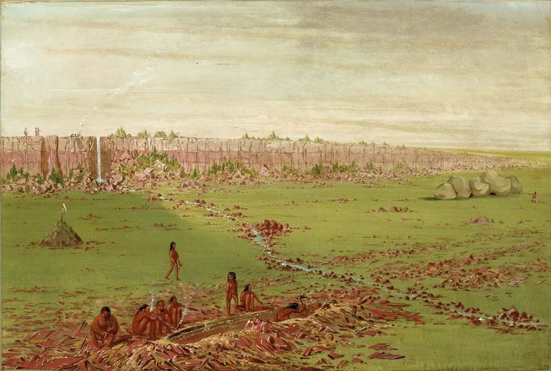 Pipestone-kaivos Coteau des Prairies - George Catlin