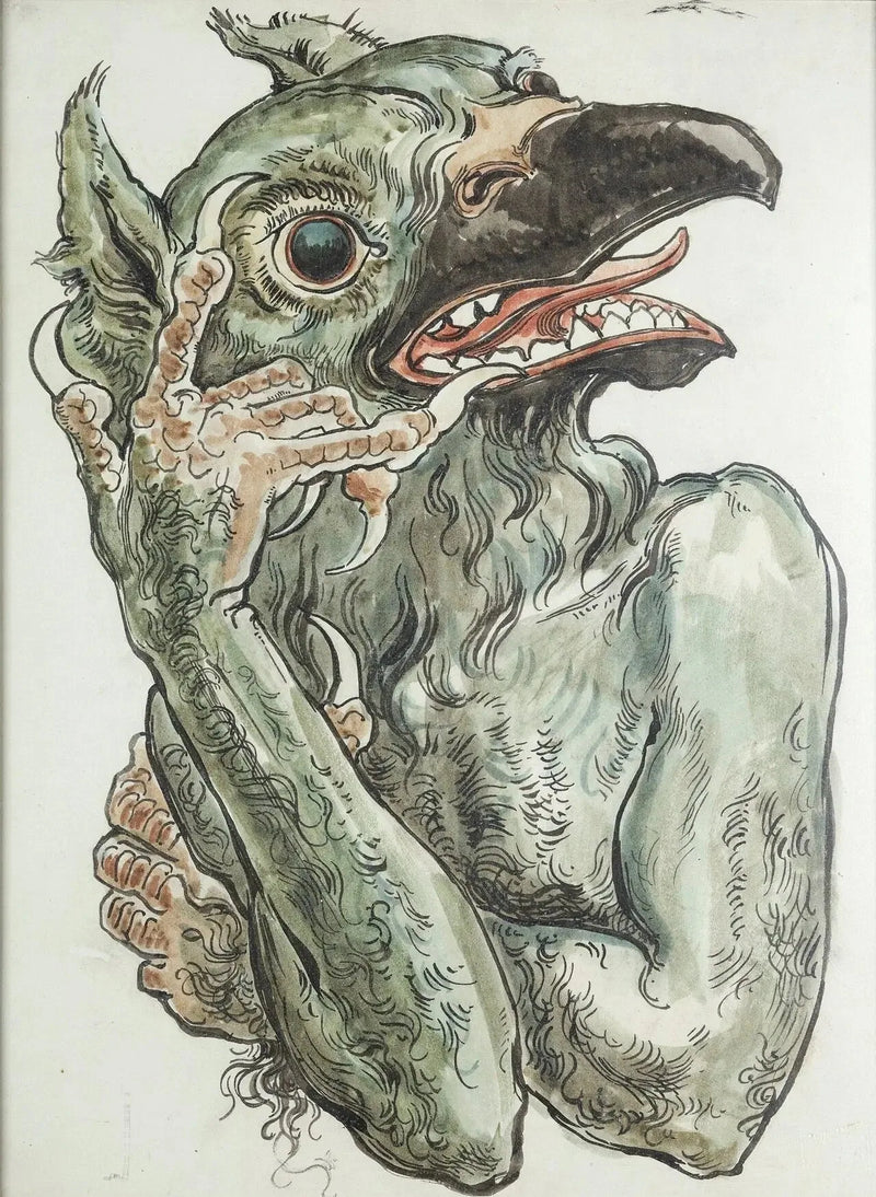 Kartta polichromii Kościoła Mariackiego - Paholainen linnun päällä - Jan Matejko