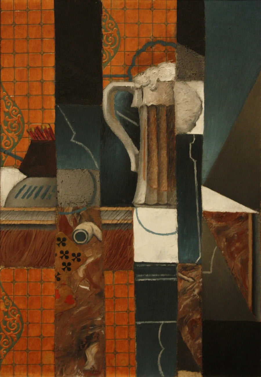 Korttipelit ja olutlasi - Juan Gris