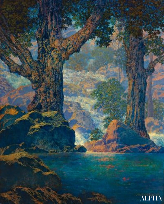 Cascades (Quiet Solitude) - Maxfield Parrish - Reproductions de tableaux et peintures haut de gamme