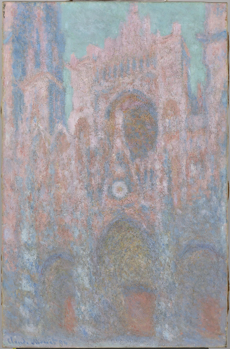 Rouenin katedraali, sinfonia harmaassa ja vaaleanpunaisessa - Claude Monet