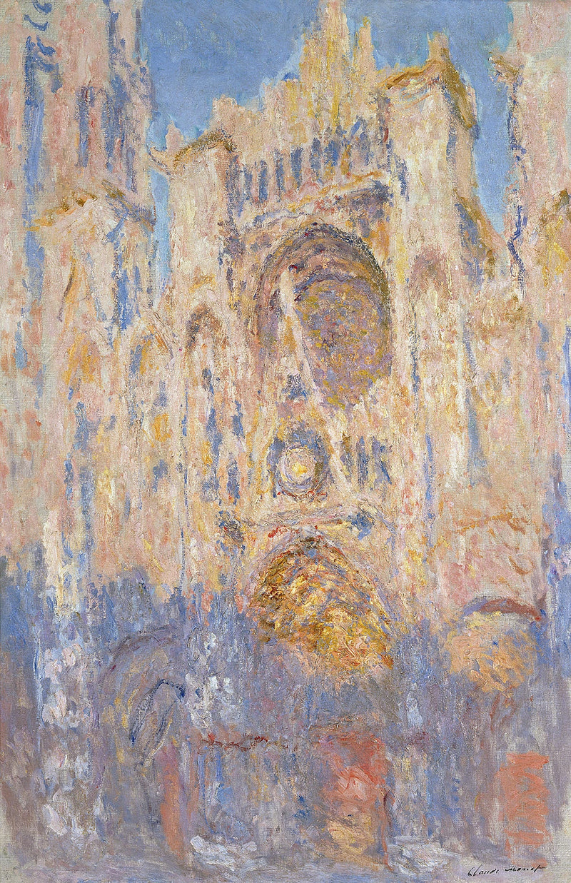 Rouenin katedraali, aurinkotehoste, päivän loppu W1327 - Claude Monet