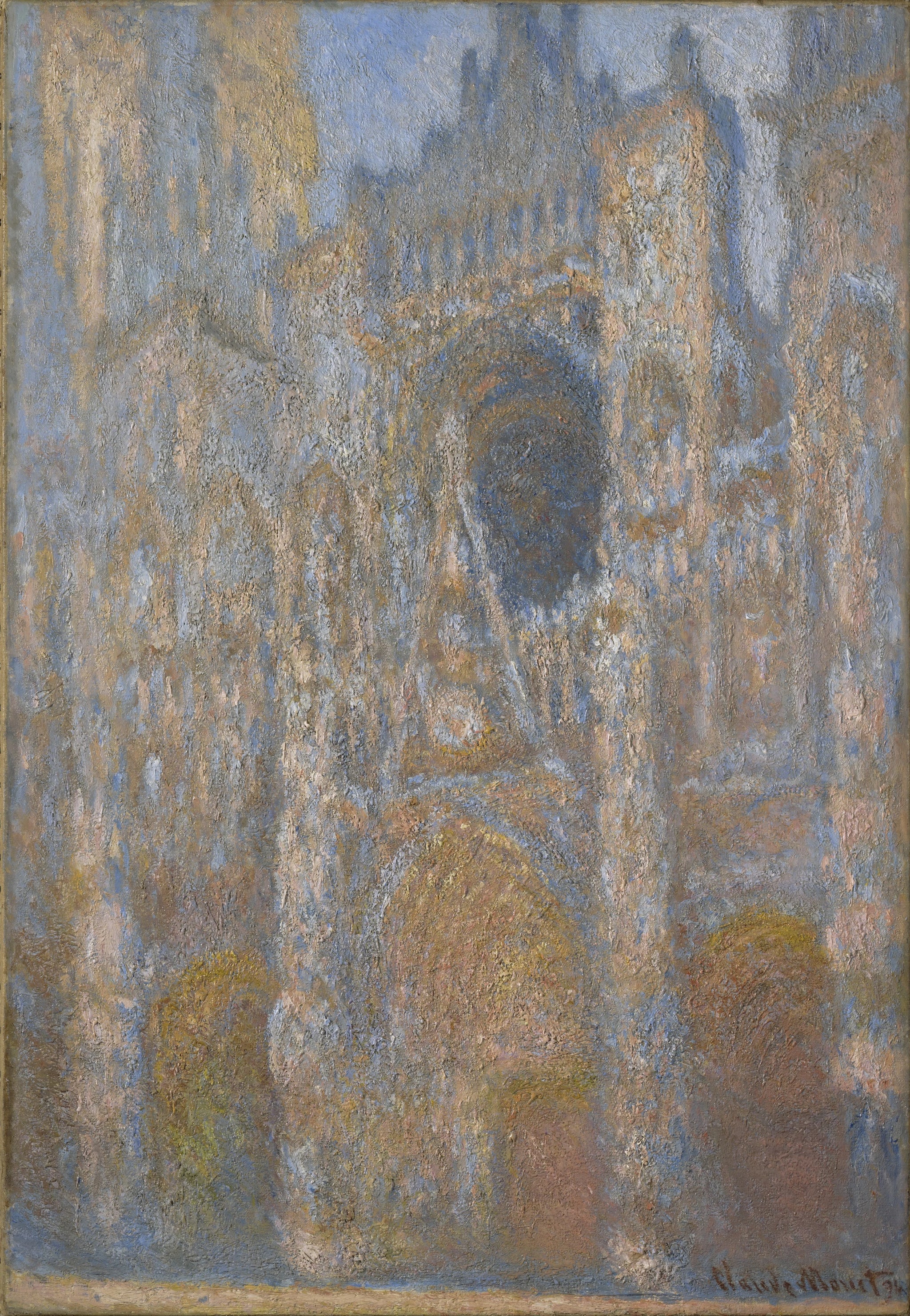 Cathédrale de Rouen, façade en plein soleil de Claude Monet – Clark Art Institute, inventaire 1967.1, Wildenstein 1358