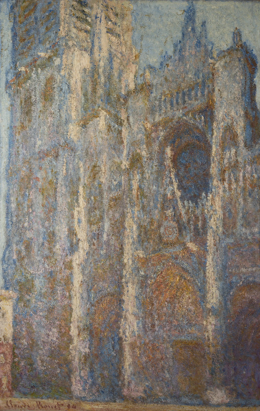 Rouenin katedraali, portti ja Albanen torni, keskipäivä - Claude Monet
