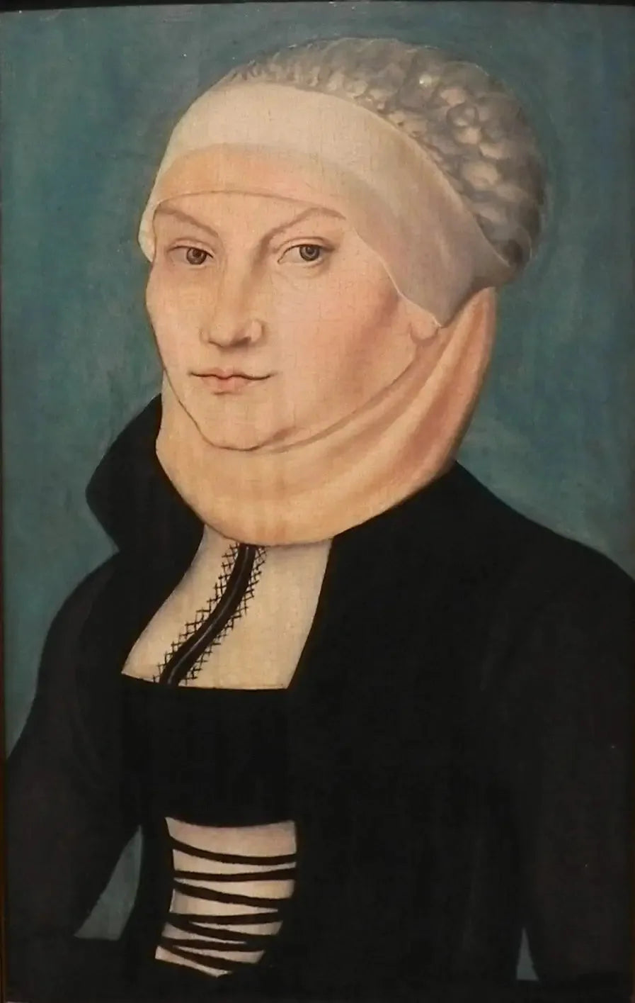 Catherine de Bora, rintakuva, katsoo vasemmalle - Lucas Cranach vanhempi