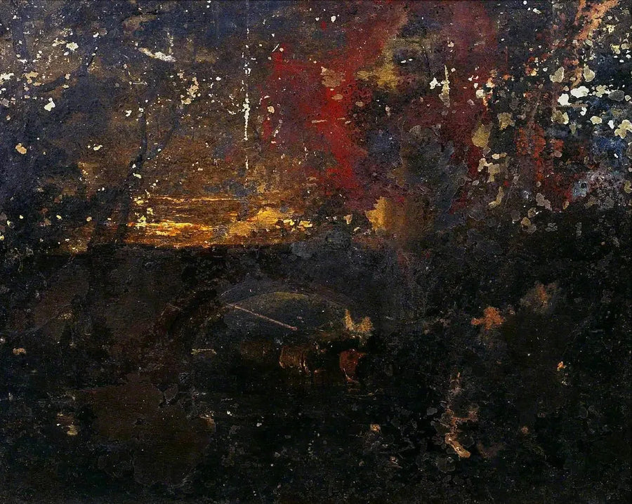 Karjaa virrassa sillan alla - J. M. W. Turner