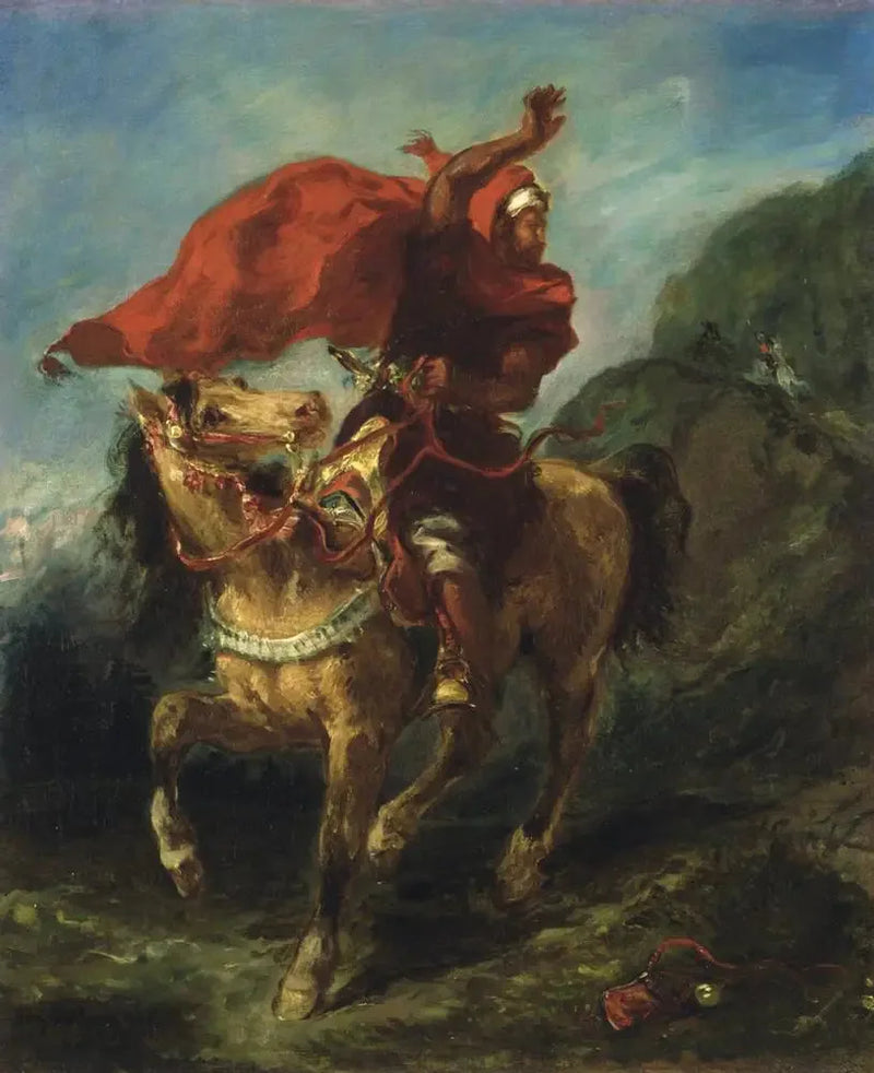 Arabialainen ratsastaja antamassa merkkiä - Eugène Delacroix