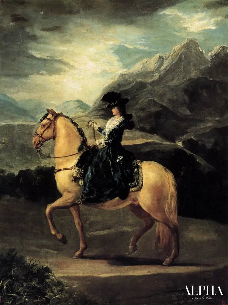 Cavalier Marie Teresa de Vallabriga - Francisco de Goya - Reproductions de tableaux et peintures haut de gamme