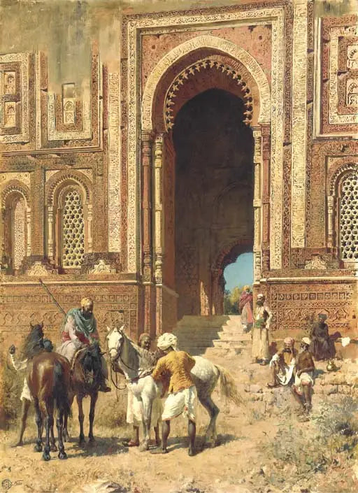 Intiaanit Cavaliers Alah-ou-dinin portilla, Old Delhi - Edwin Lord Weeks