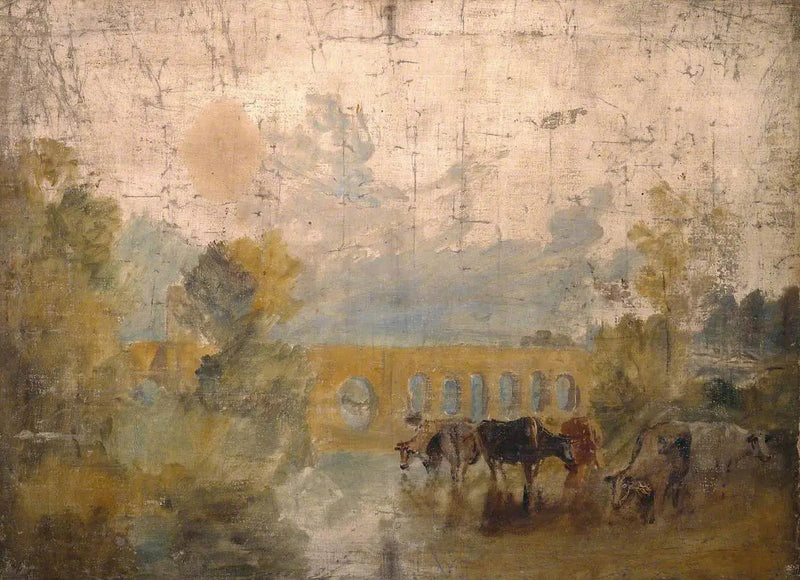 Caversham-silta karjan kanssa vedessä - J. M. W. Turner