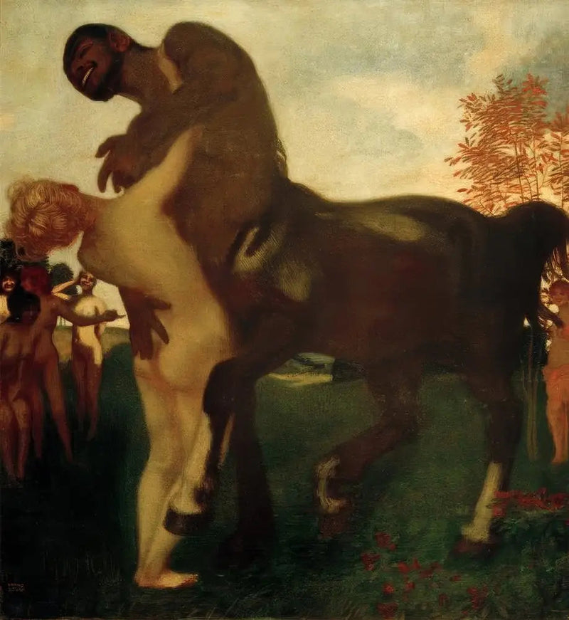 Kentauri ja Nymfi - Franz Von Stuck