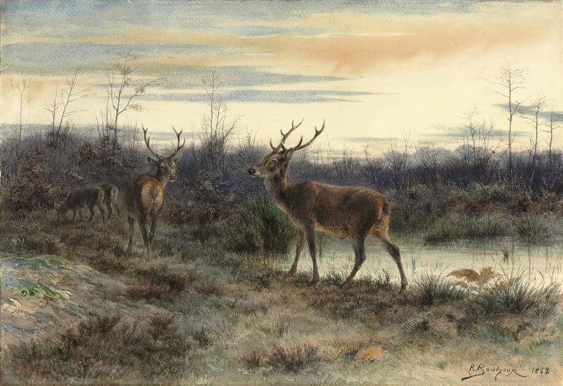 Sikaeläimiä Fontainebleaun metsässä - Rosa Bonheur