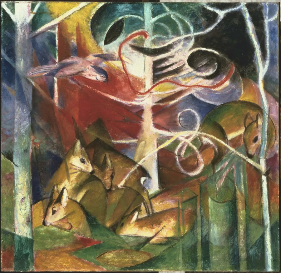 Hirvet metsässä I - Franz Marc