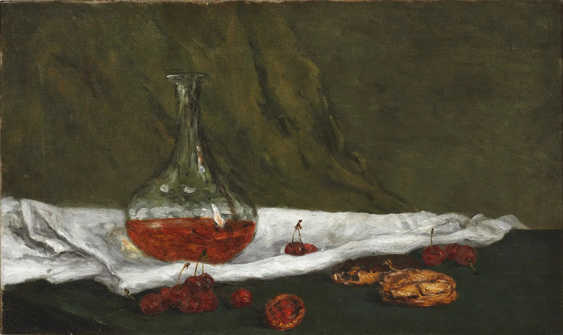 Kirsikoita ja karahvi - Paul Gauguin