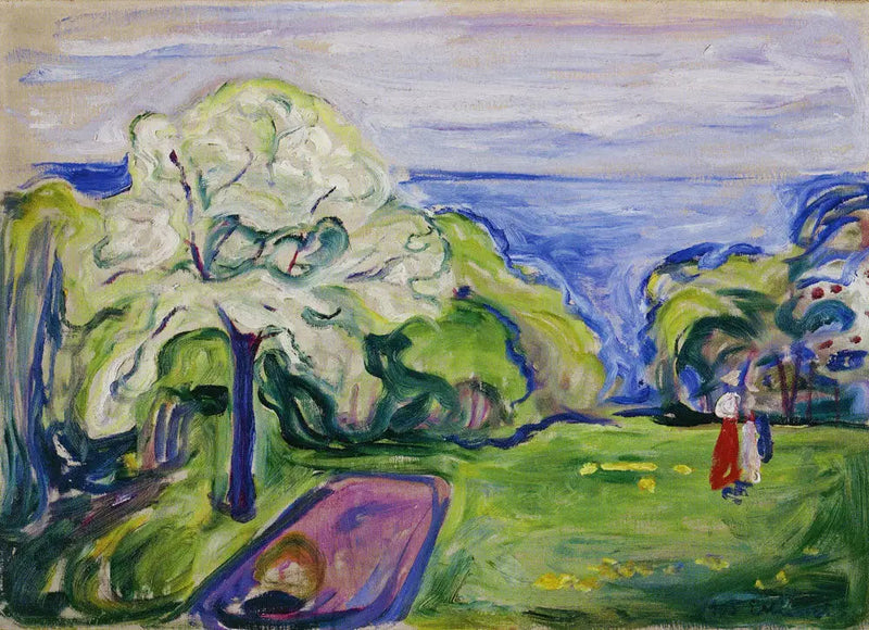 Kukkiva kirsikkapuu - Edvard Munch