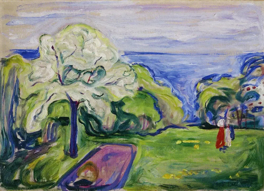 Kukkiva kirsikkapuu - Edvard Munch