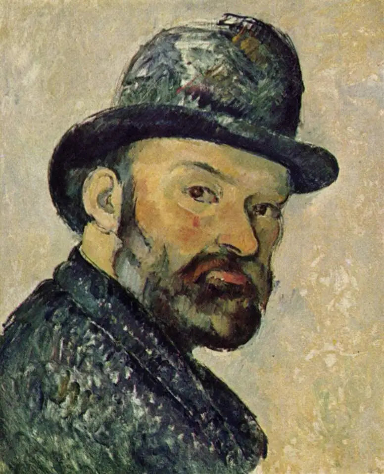 Cézanne bowler-hatissa, luonnos - Paul Cézanne