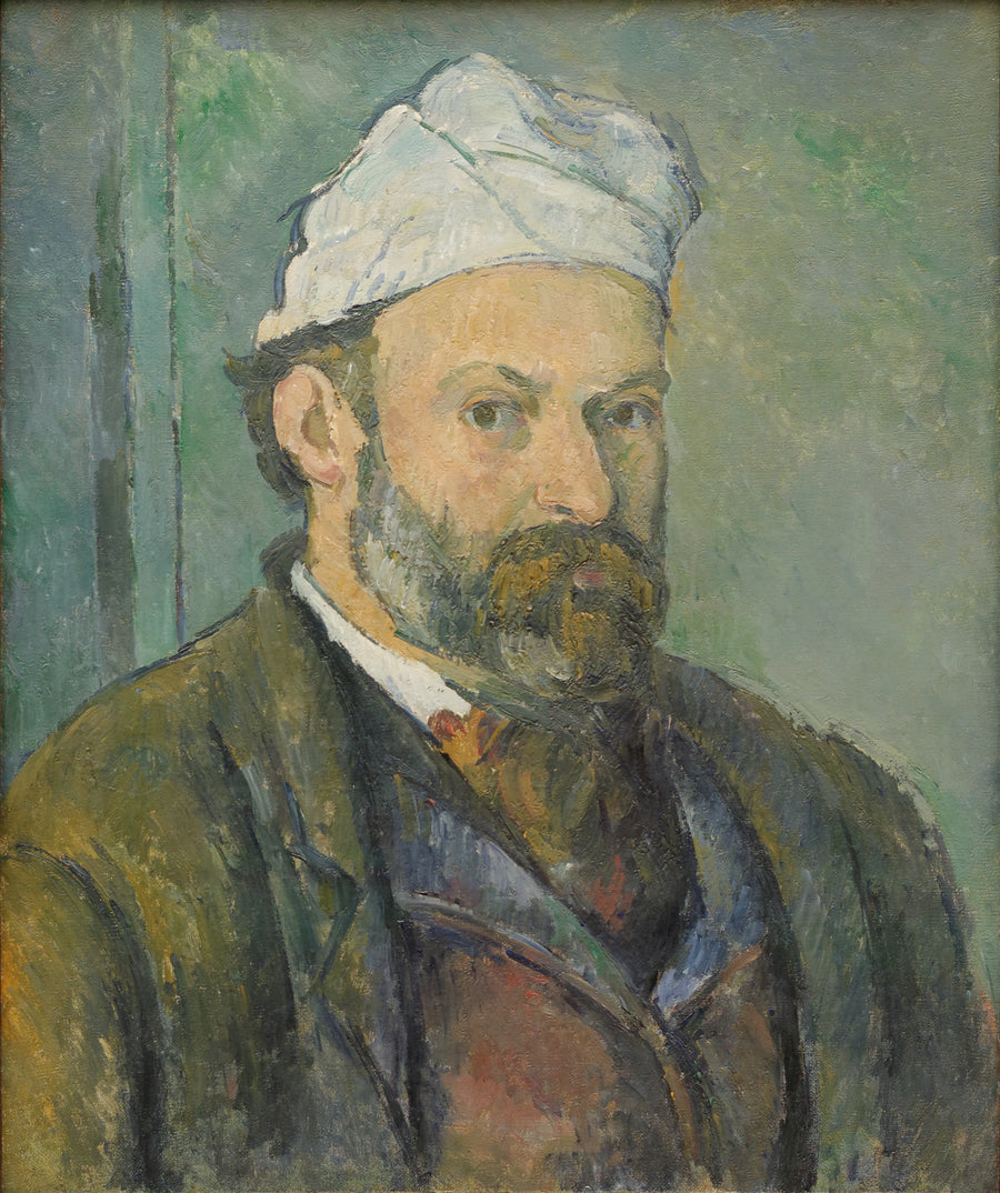 Taiteilijan muotokuva valkoisessa myssyssä - Paul Cézanne