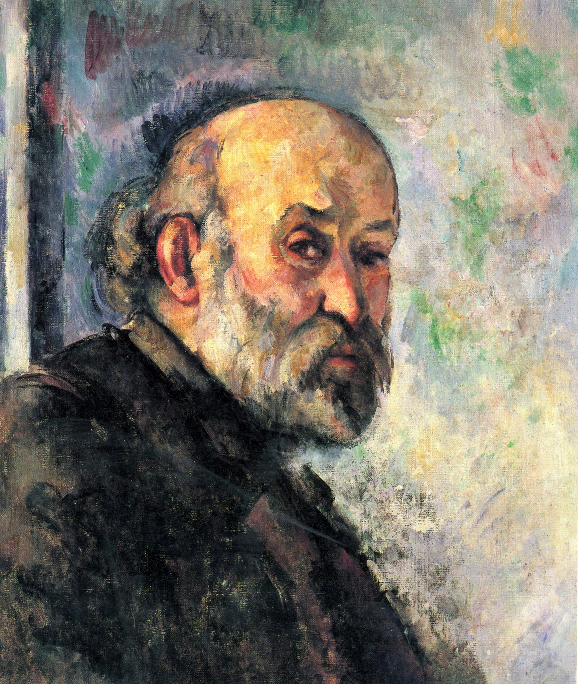 Autoportrait sur fond bleu, vers 1895, Paul Cézanne, collection privée – reproduction peinture à l’huile sur toile
