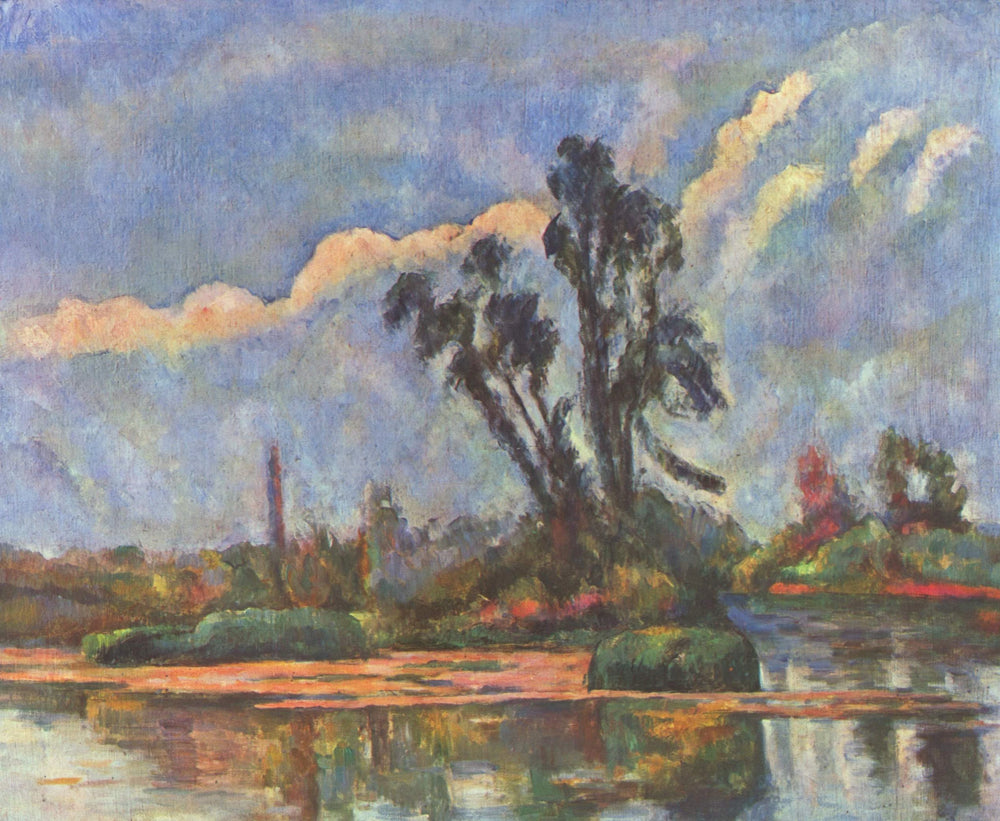 Bords de l’Oise 1888 de Paul Cézanne collection particulière – reproduction peinture à l’huile sur toile
