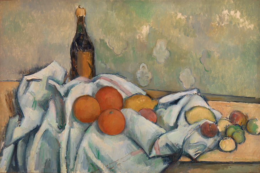 Pullo ja hedelmät - Paul Cézanne