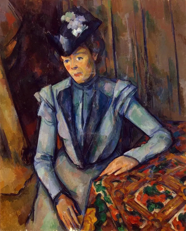 The Lady in Blue, noin 1900-1904-- Paul Cézanne