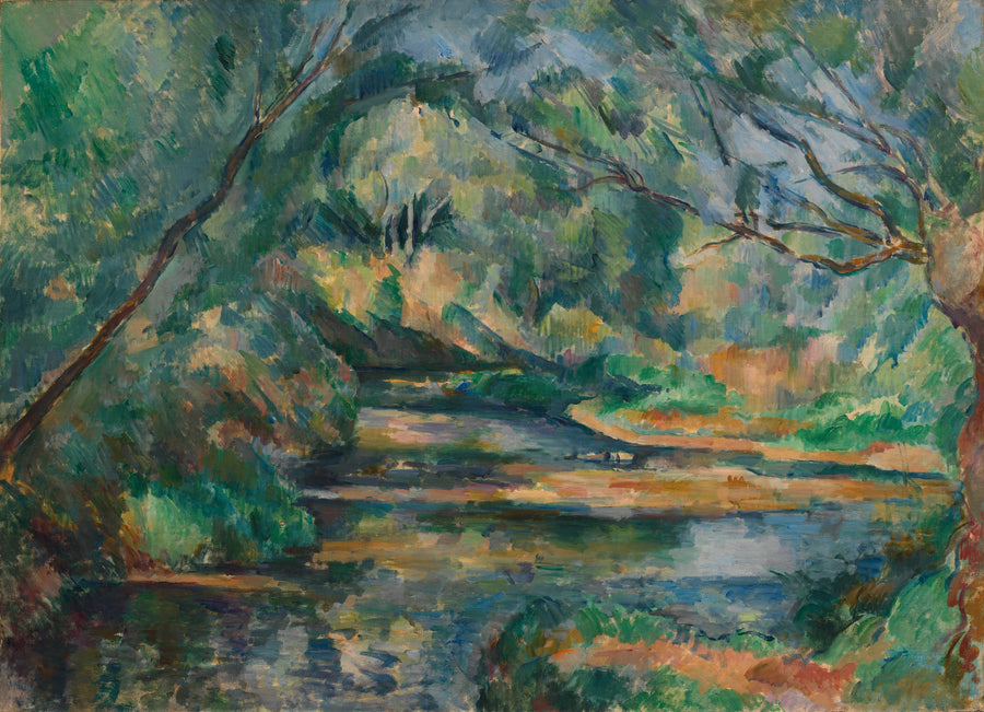 Juokseva vesi aluskasvillisuudessa - Paul Cézanne