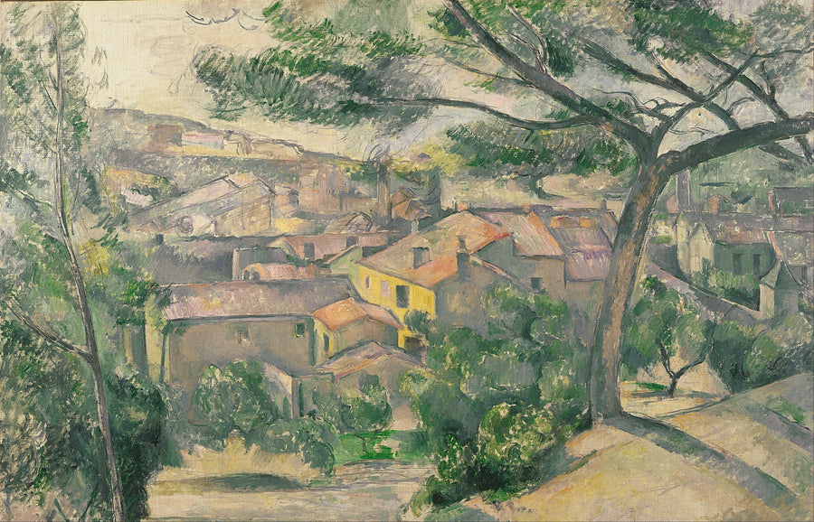 L'Estaque aamulla, nähtynä vastavaloon - Paul Cézanne