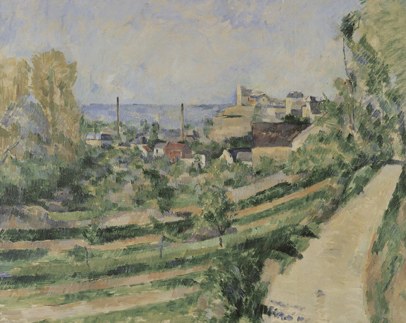 L'Estaque, kylä ja meri - Paul Cézanne