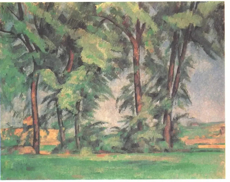 Suuret puut Jas de Bouffanissa - Paul Cézanne