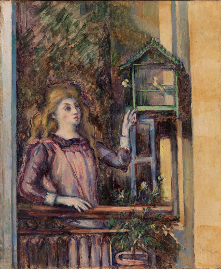 Nuori tyttö lintuhäkissä - Paul Cézanne