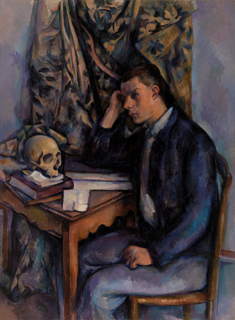 Nuori mies pääkallon kanssa - Paul Cézanne