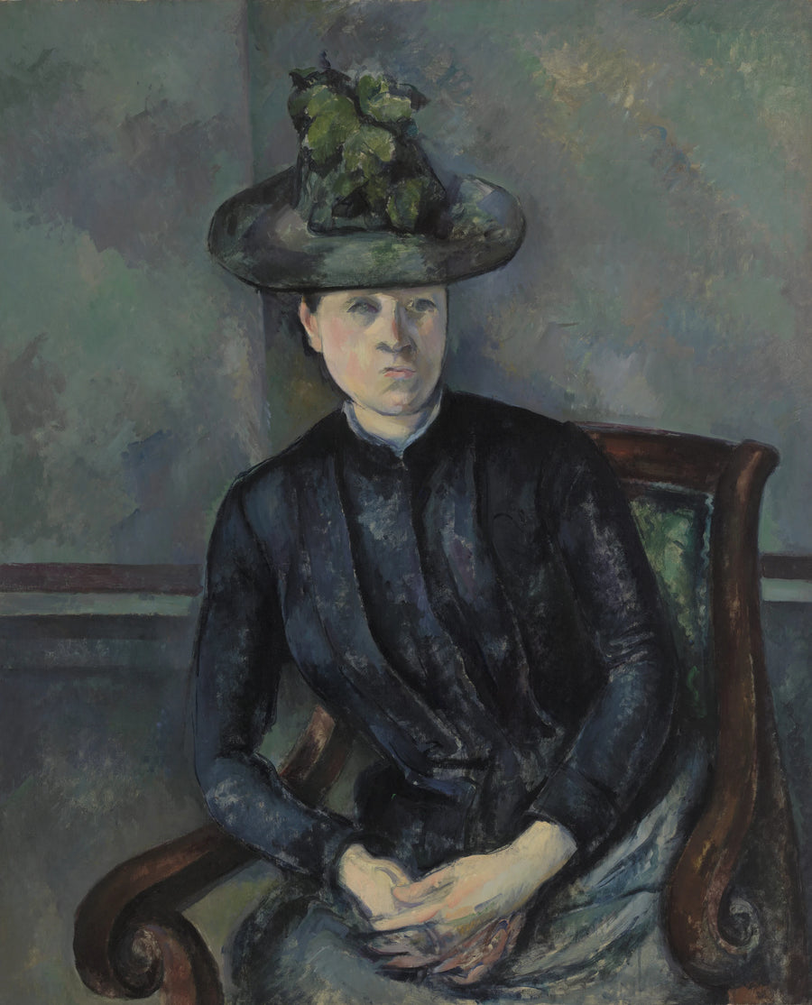 Rouva Cézanne vihreässä hatussa - Paul Cézanne