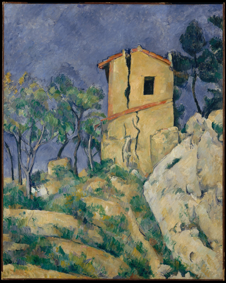 Halkeillut talo - Paul Cézanne