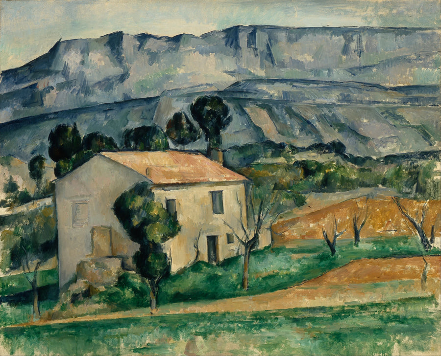 Talo Sainte-Victoire-vuoren edessä lähellä Gardannea - Paul Cézanne