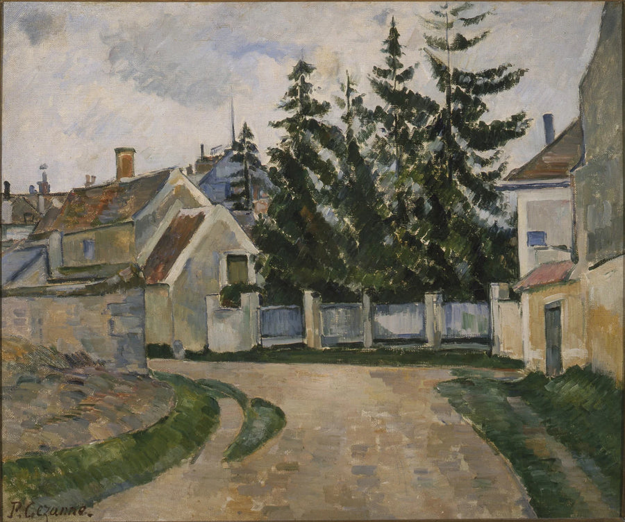 Talot ja kuuset - Paul Cézanne