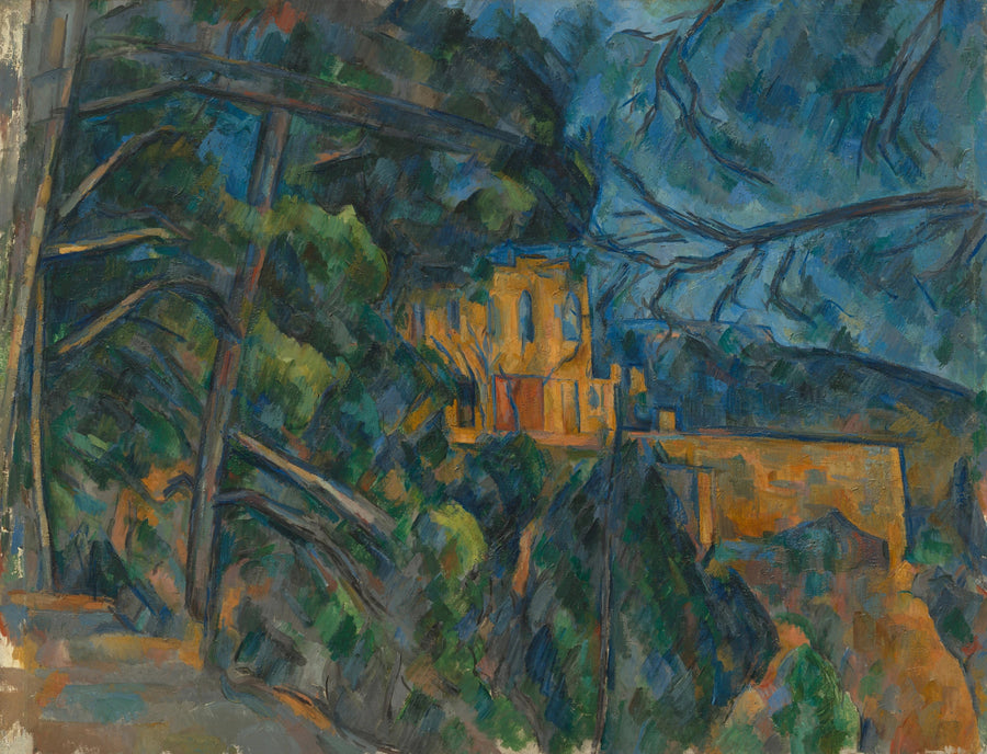 Musta linna puiden takana - Paul Cézanne