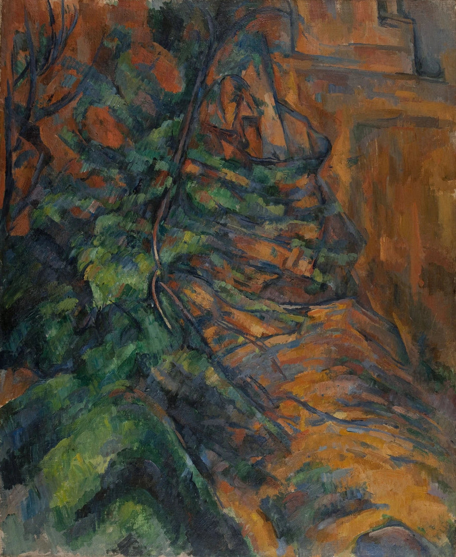 Kivet ja oksat Bibémuksessa - Paul Cézanne