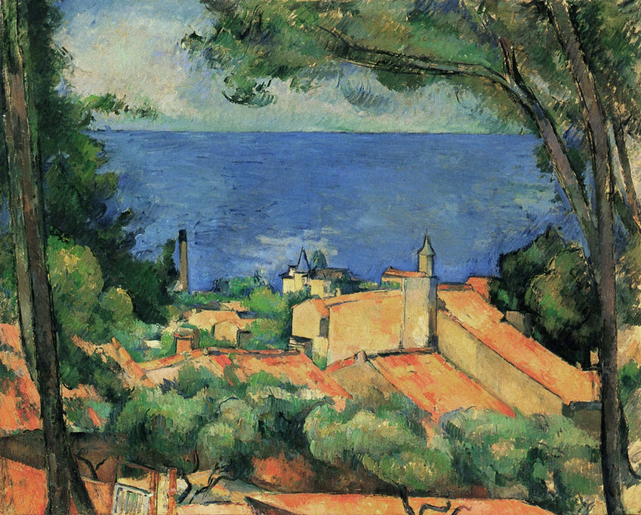 L'Estaque punakattoineen - Paul Cézanne