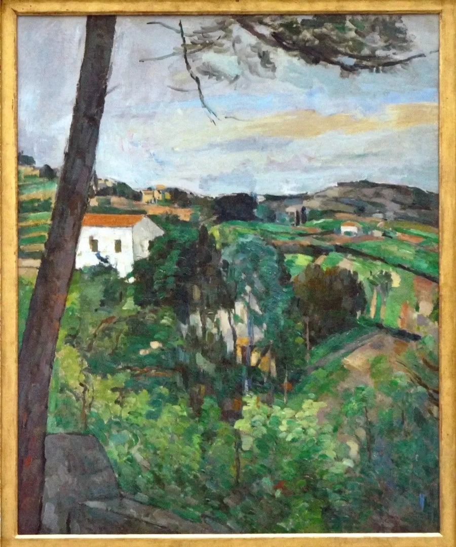 Punakattoinen maisema - Paul Cézanne